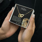 OLD LION INTERLOCKING NECKLACE DAD-DAUGHTER