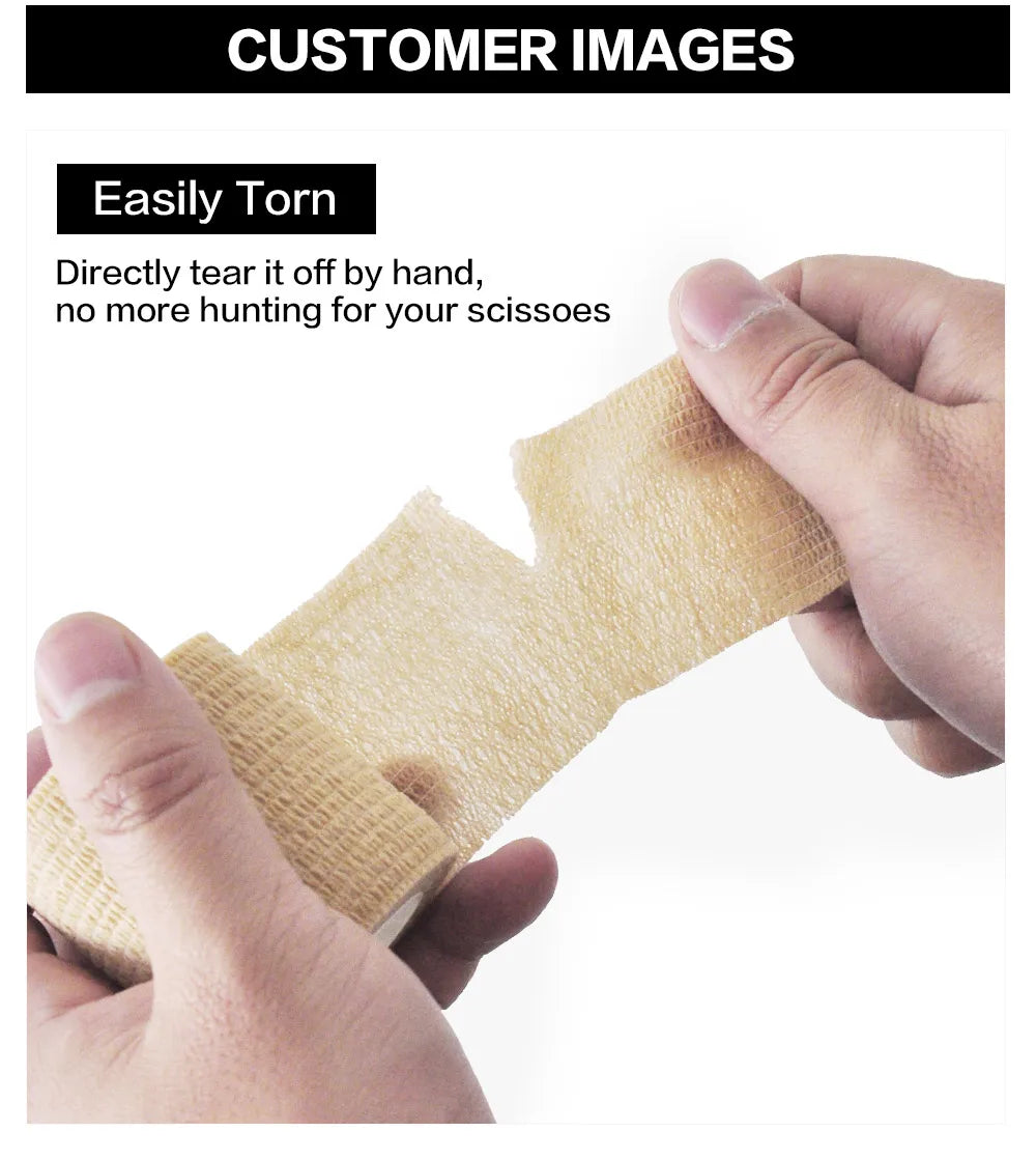 Self-adhesive elastic sports bandage