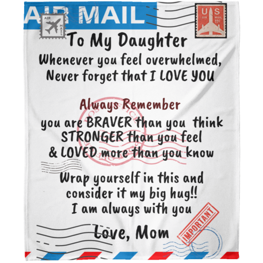 Braver Stronger Mom-Daughter Arctic Fleece Blanket 50x60