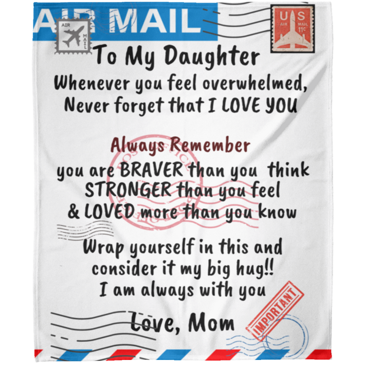 Braver Stronger Mom-Daughter Arctic Fleece Blanket 50x60