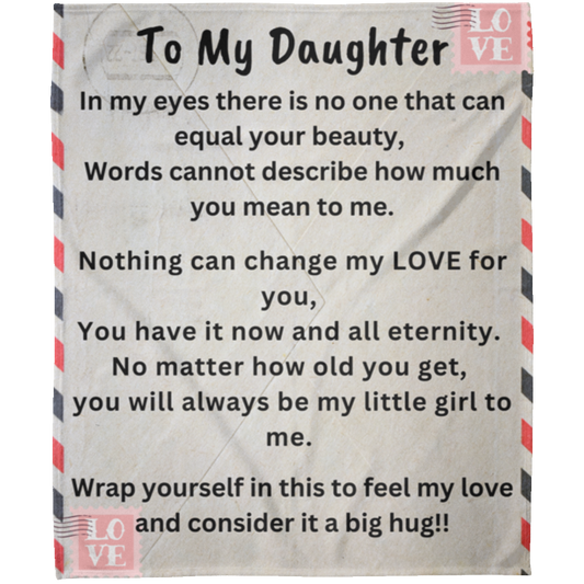 In My Eyes Daughter Letter  Arctic Fleece Blanket  50x60