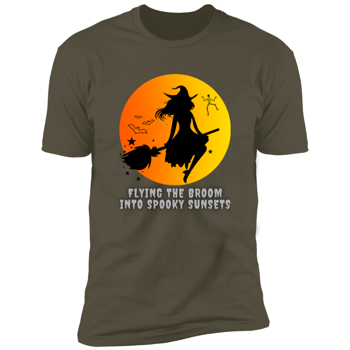 Flying Witch Halloween  T-Shirt-Unisex