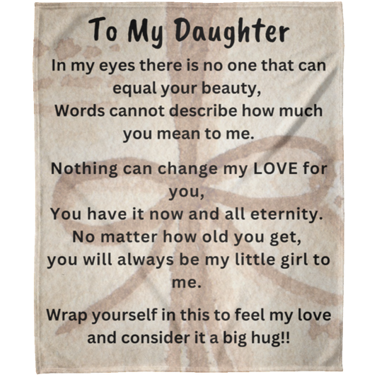 In My Eyes Daughter FLM Arctic Fleece Blanket Gift Design 50x60