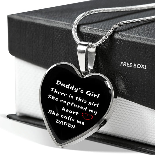 Daddy's Girl Captured Heart Necklace