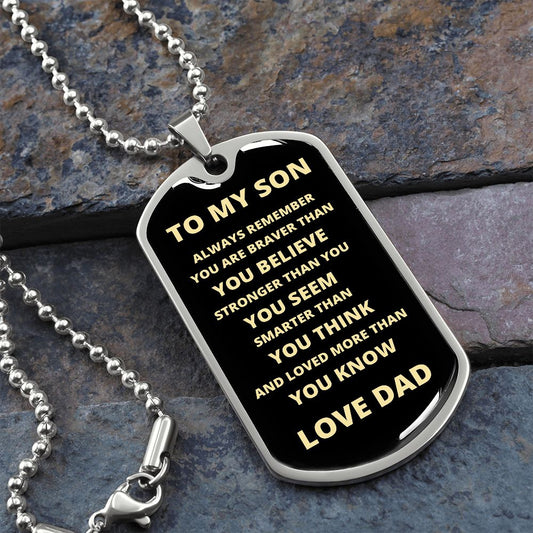 DOG TAG SON-LOVE DAD GOLD