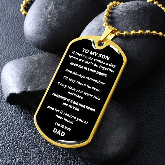 DOG TAG REMINDER NECKLACE DAD-SON