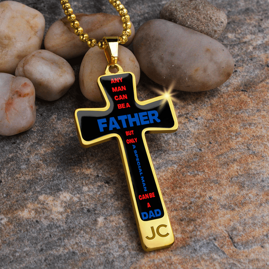 DAD Cross Pendant Ball Chain