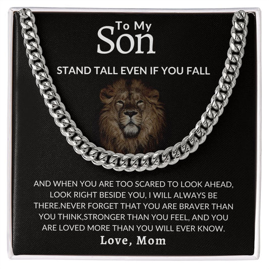 Son From Mom-Cuban Link Chain-Stand Tall Lion