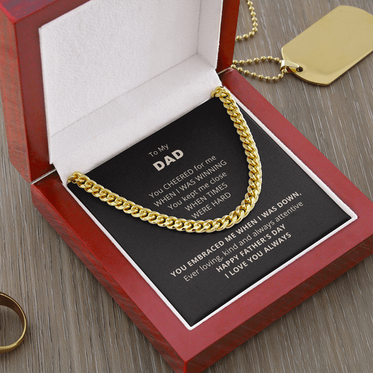 To My DAD Cuban Link Chain-Father's Day