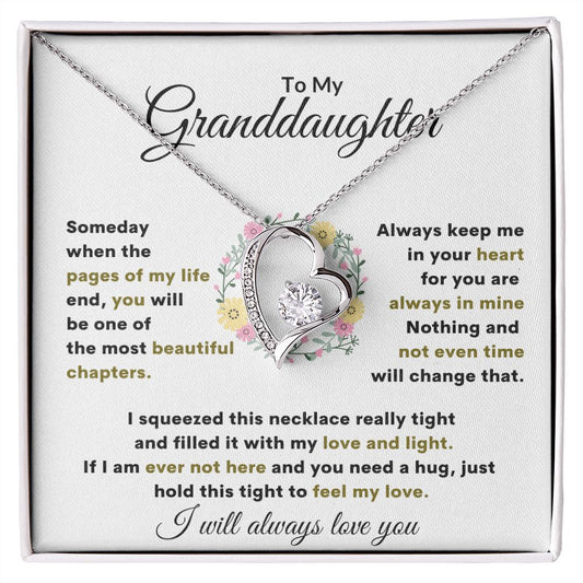 Granddaughter Pages of Life Forever Love Necklace