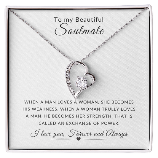 To My Beautiful Soulmate Forever Love Necklace