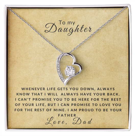 Daughter Forever Love Necklace-Always Have Your Back